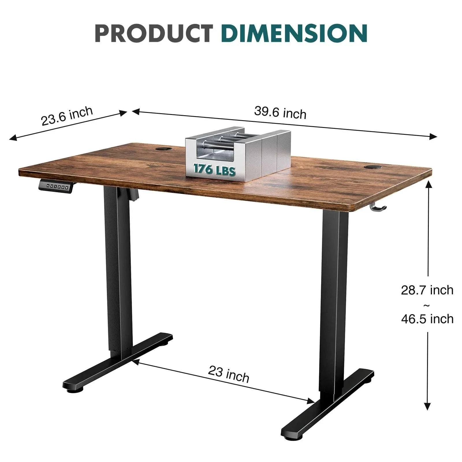Electric Height Adjustable Standing Desk with Memory Settings - Image 20