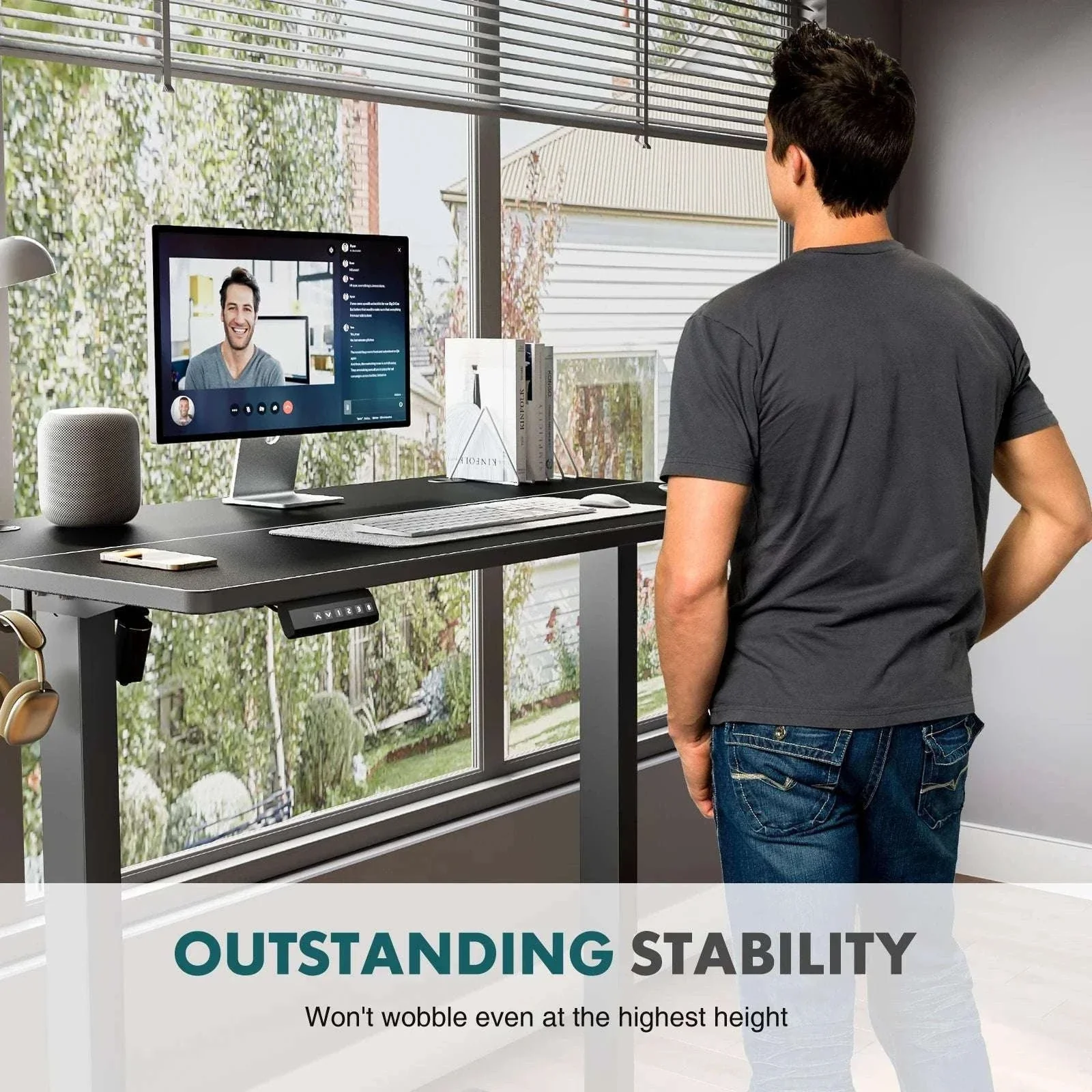 Electric Height Adjustable Standing Desk with Memory Settings - Image 3