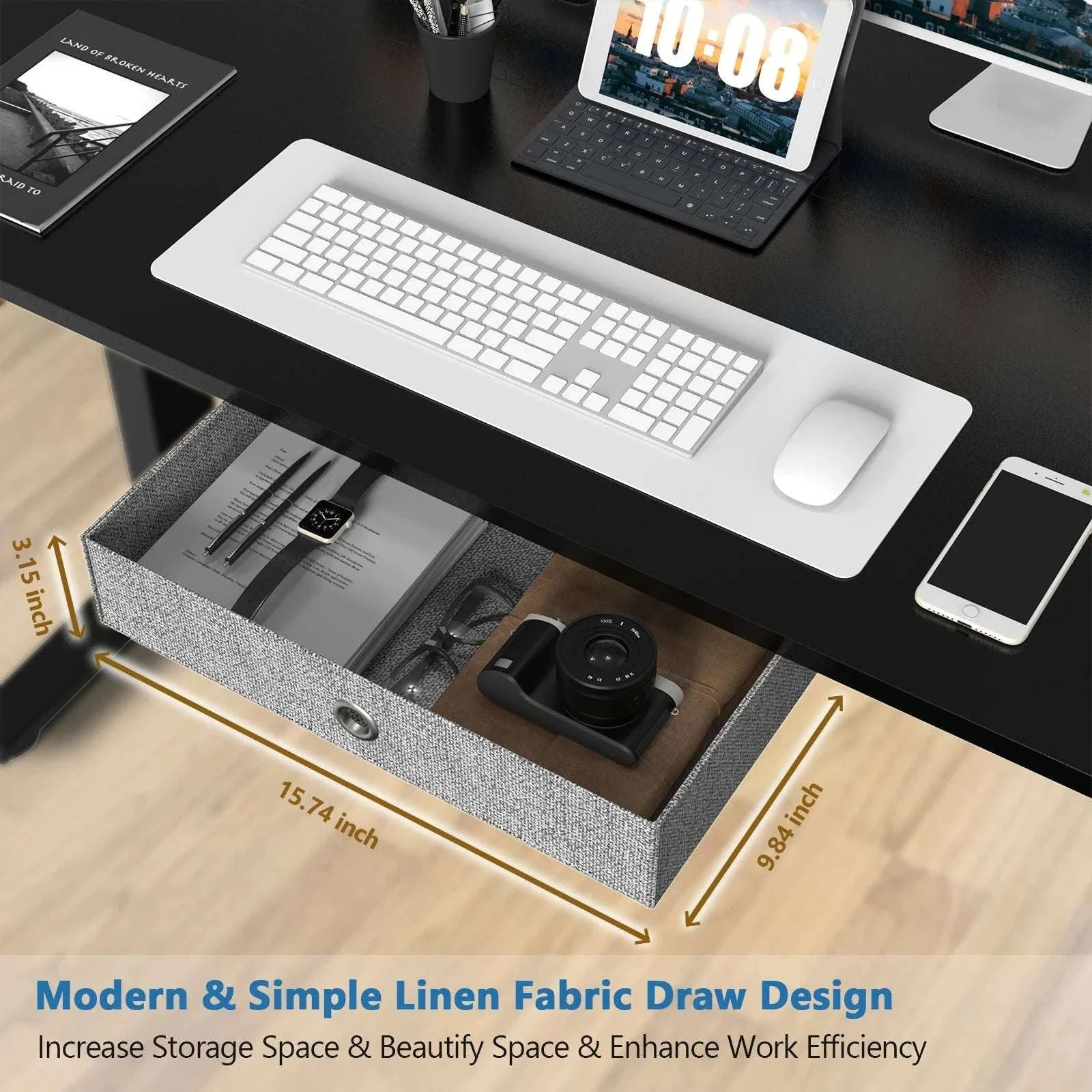 Electric Height Adjustable Standing Desk with Memory Settings - Image 9