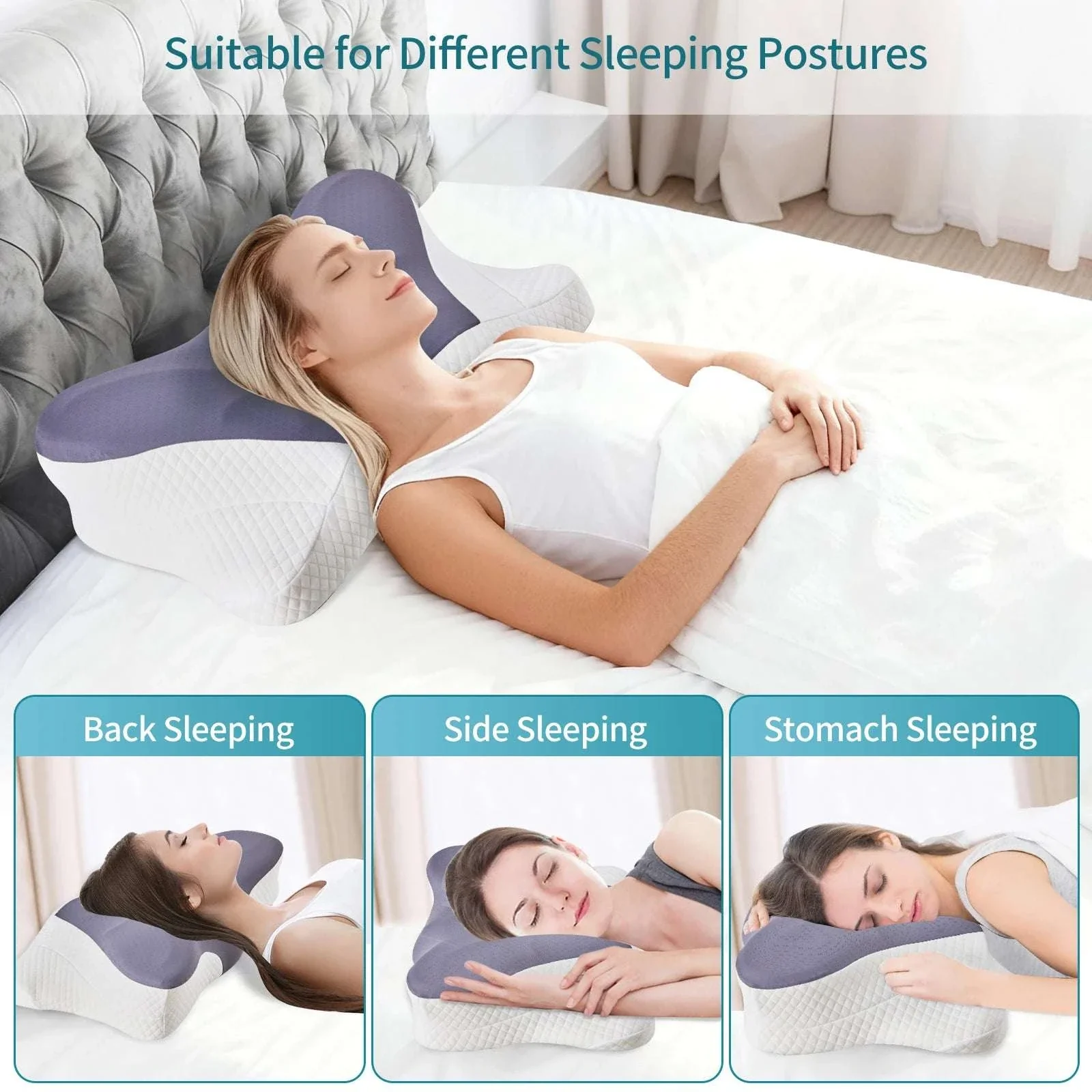 Ergonomic Memory Foam Cervical Pillow with Cooling Cover - Image 5