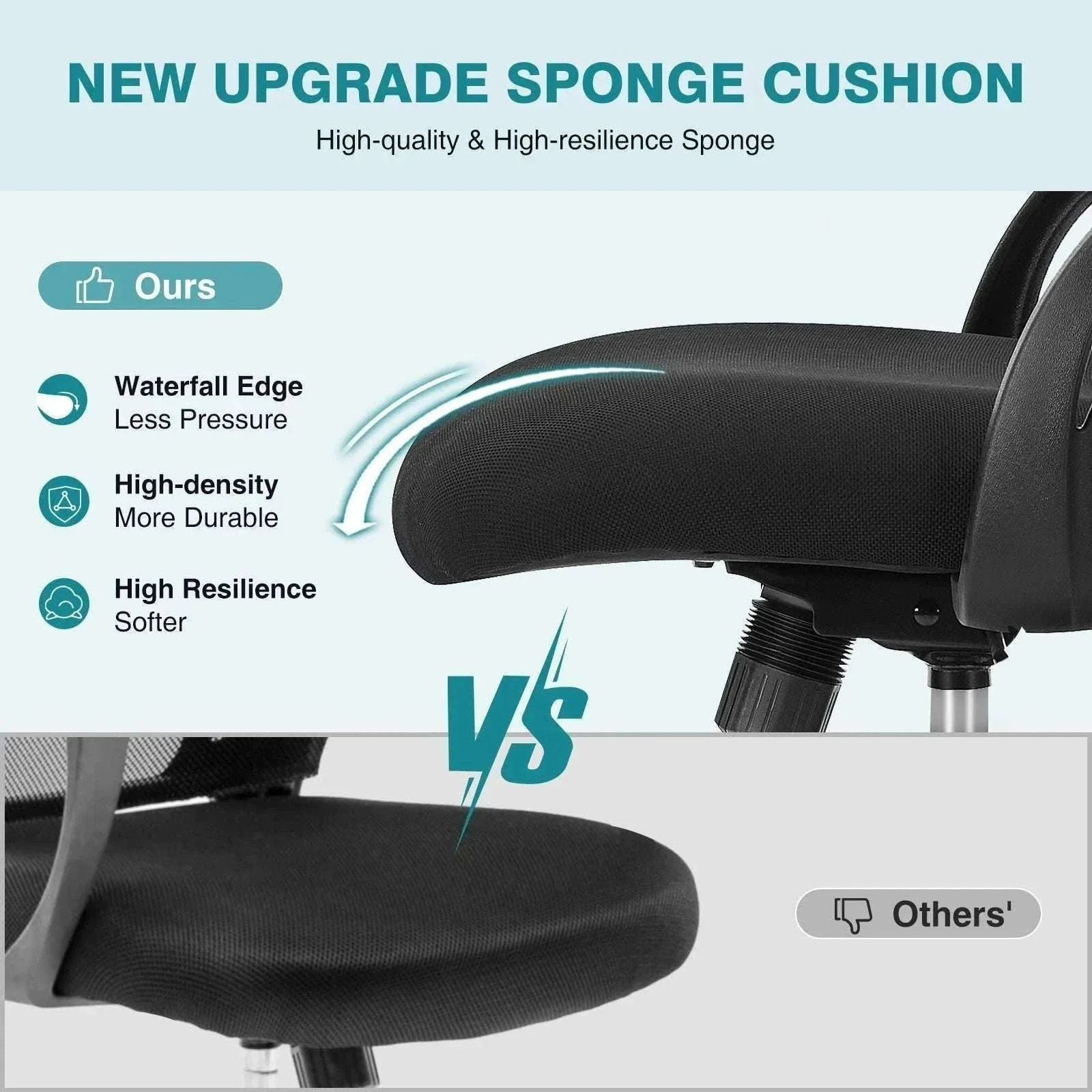 Ergonomic Mesh Office Chair with Lumbar Support & Adjustable Height - Image 16