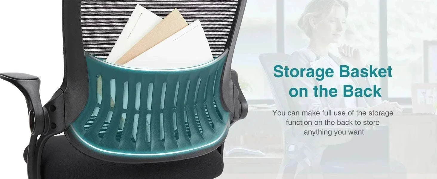 Ergonomic Mesh Office Chair with Lumbar Support & Adjustable Height - Image 7