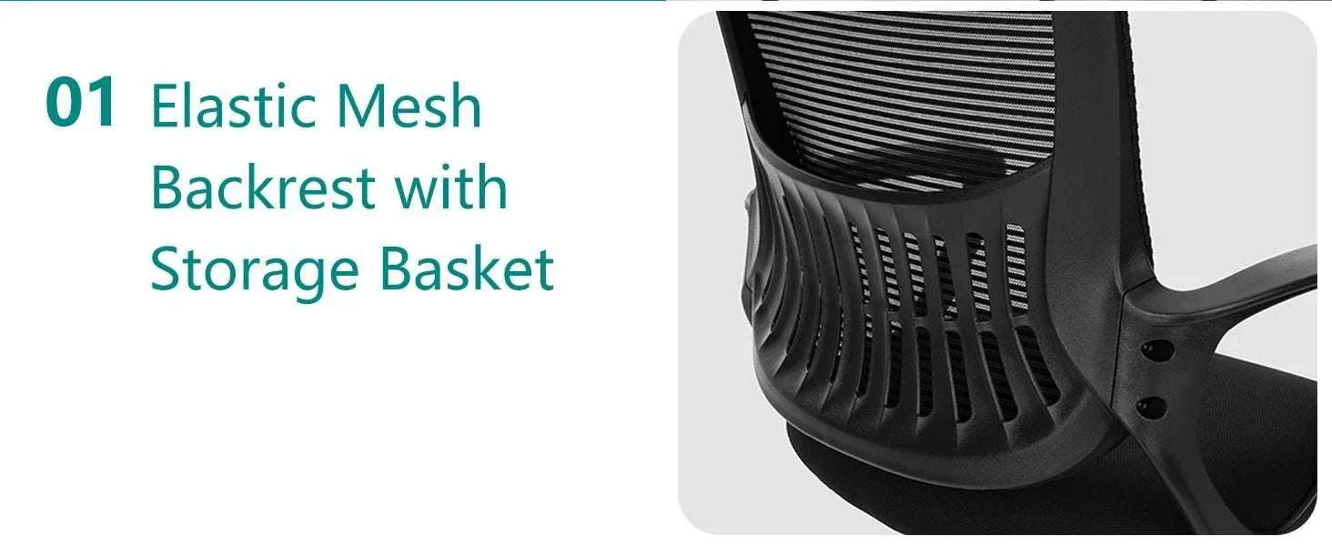 Ergonomic Office Chair No Wheels with Mesh Lumbar Support - Image 9