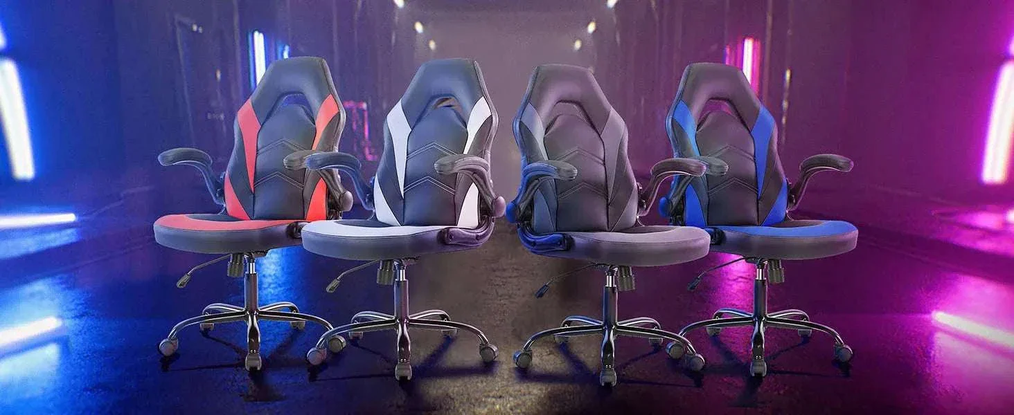 Ergonomic Gaming Office Chair with Flip-Up Armrests & Adjustable Height - Image 12