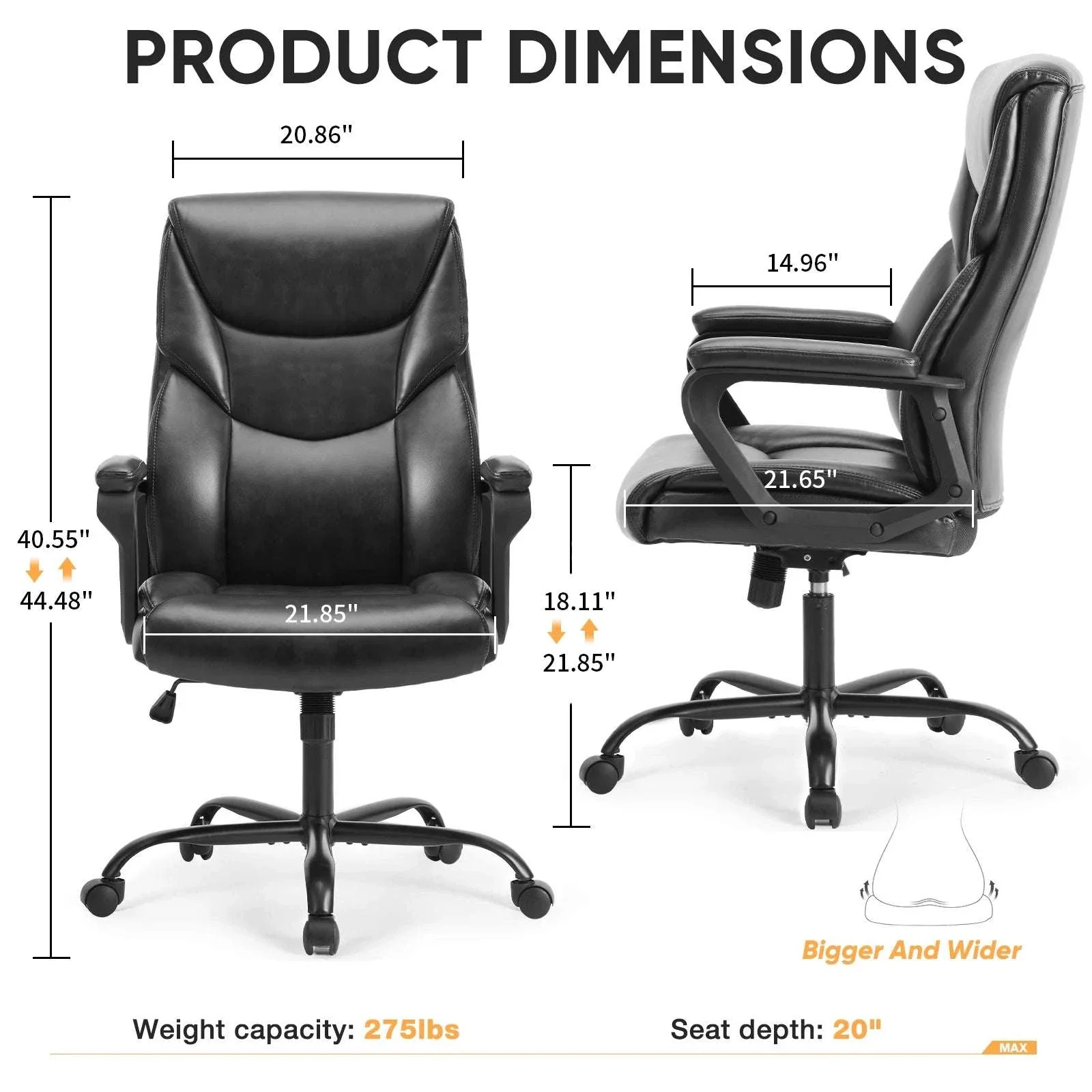 Ergonomic PU Leather Gaming Office Chair with Lumbar Support - Image 2