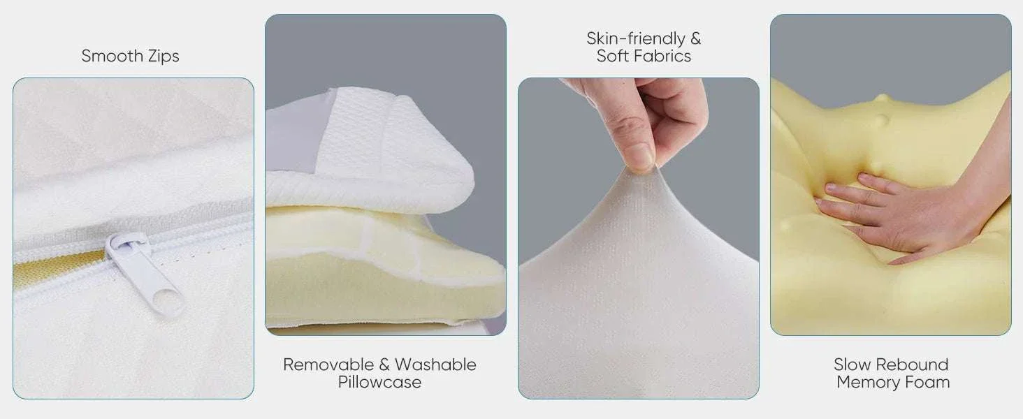 Ergonomic Memory Foam Cervical Pillow with Cooling Case - Image 10
