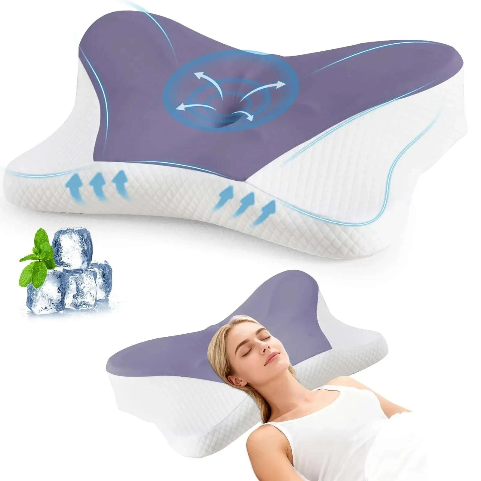 Ergonomic Memory Foam Cervical Pillow with Cooling Case - Image 16
