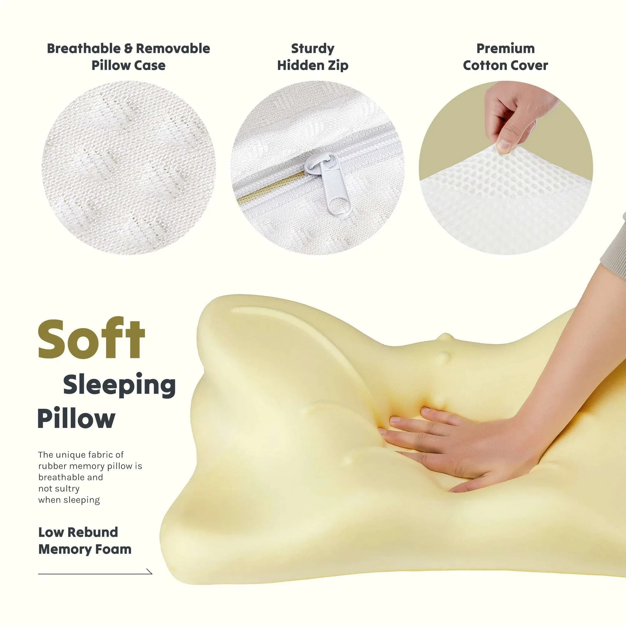 Ergonomic Memory Foam Cervical Pillow with Cooling Case - Image 5