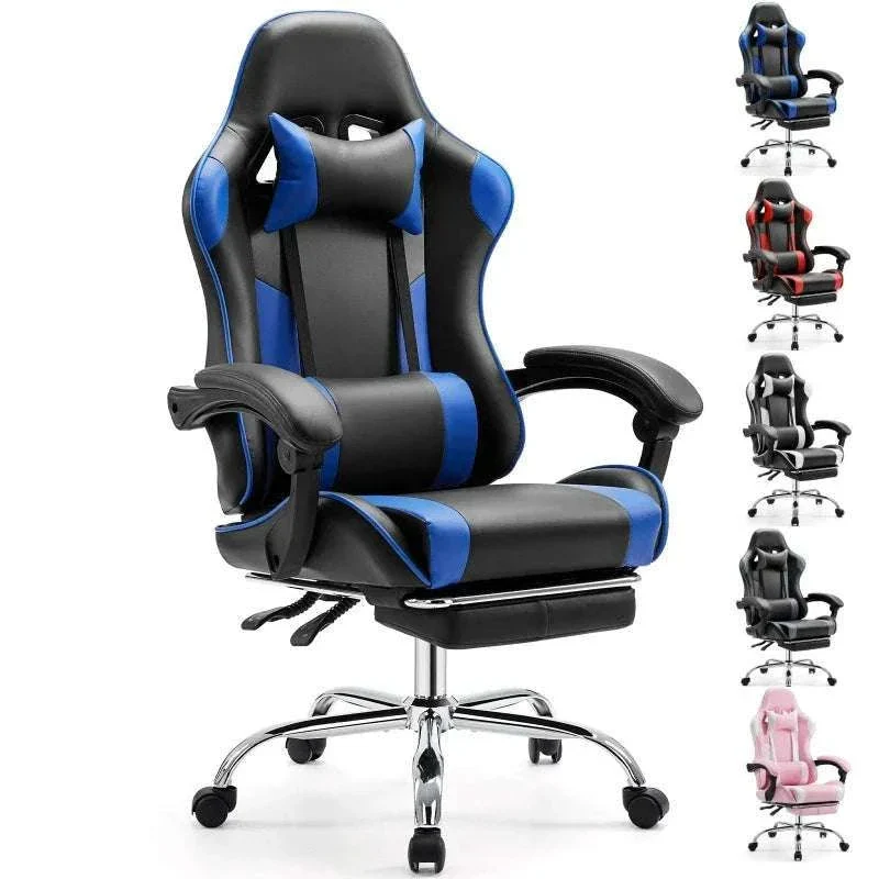 Ergonomic Racing Gaming Chair with Lumbar Support and Flip-Up Arms