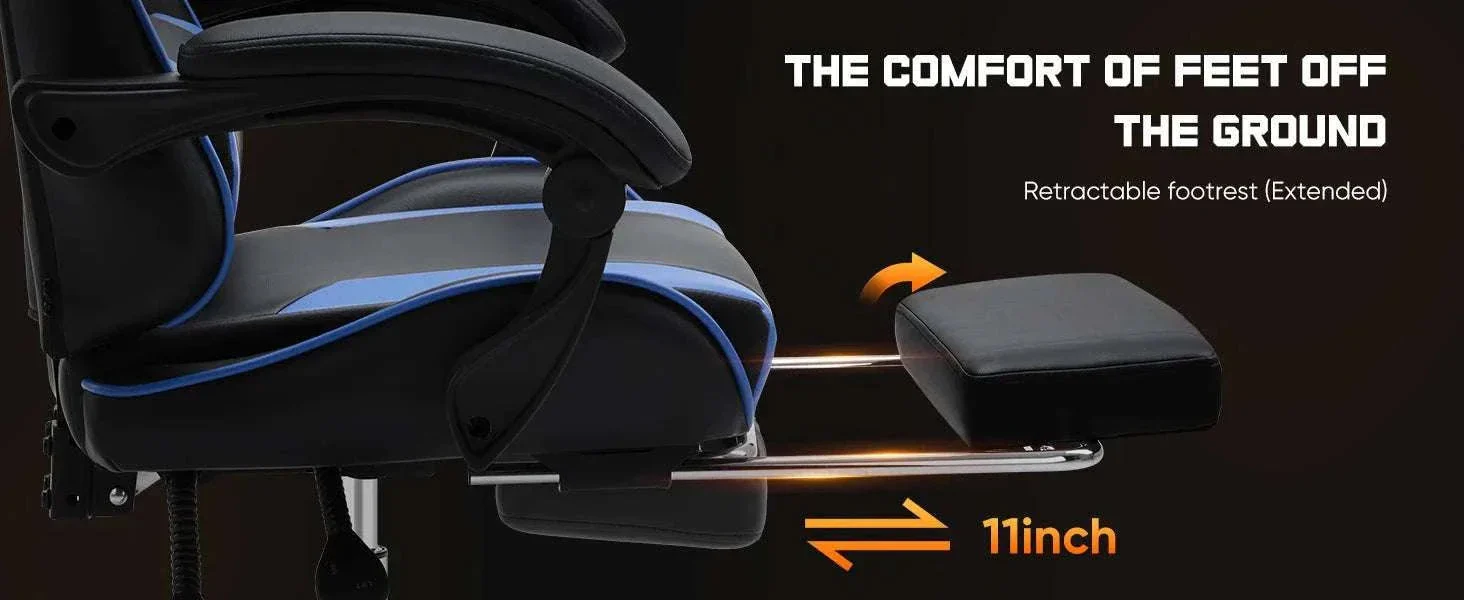 Ergonomic Racing Gaming Chair with Lumbar Support and Flip-Up Arms - Image 10