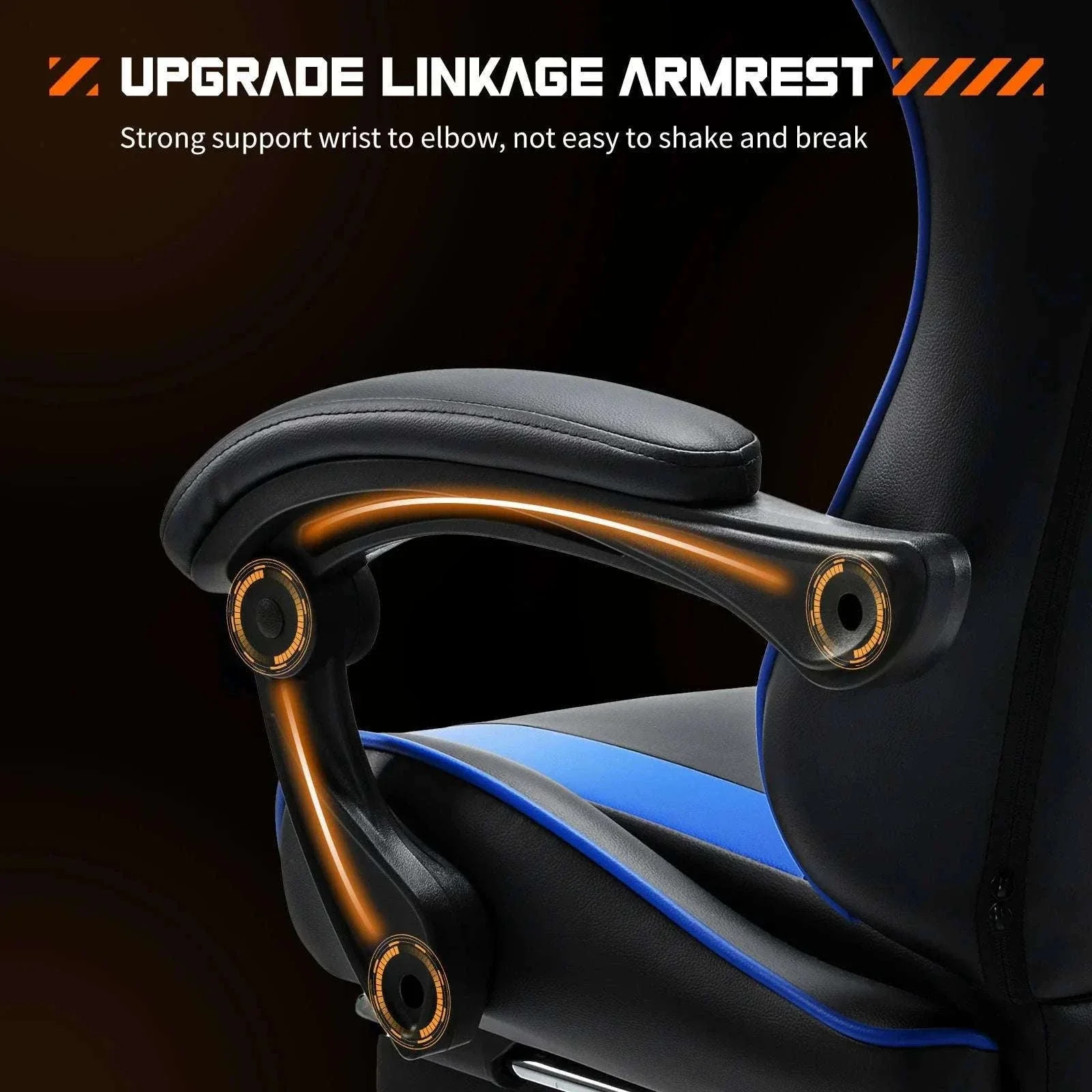 Ergonomic Racing Gaming Chair with Lumbar Support and Flip-Up Arms - Image 5