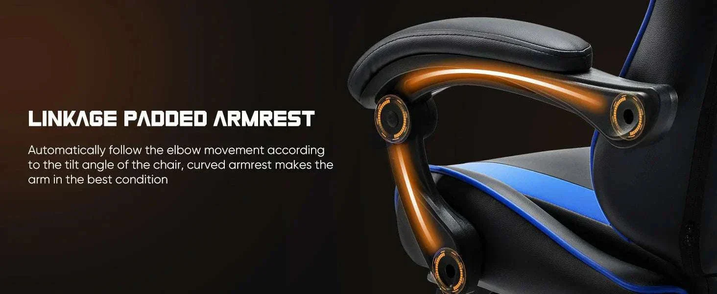 Ergonomic Racing Gaming Chair with Lumbar Support and Flip-Up Arms - Image 9