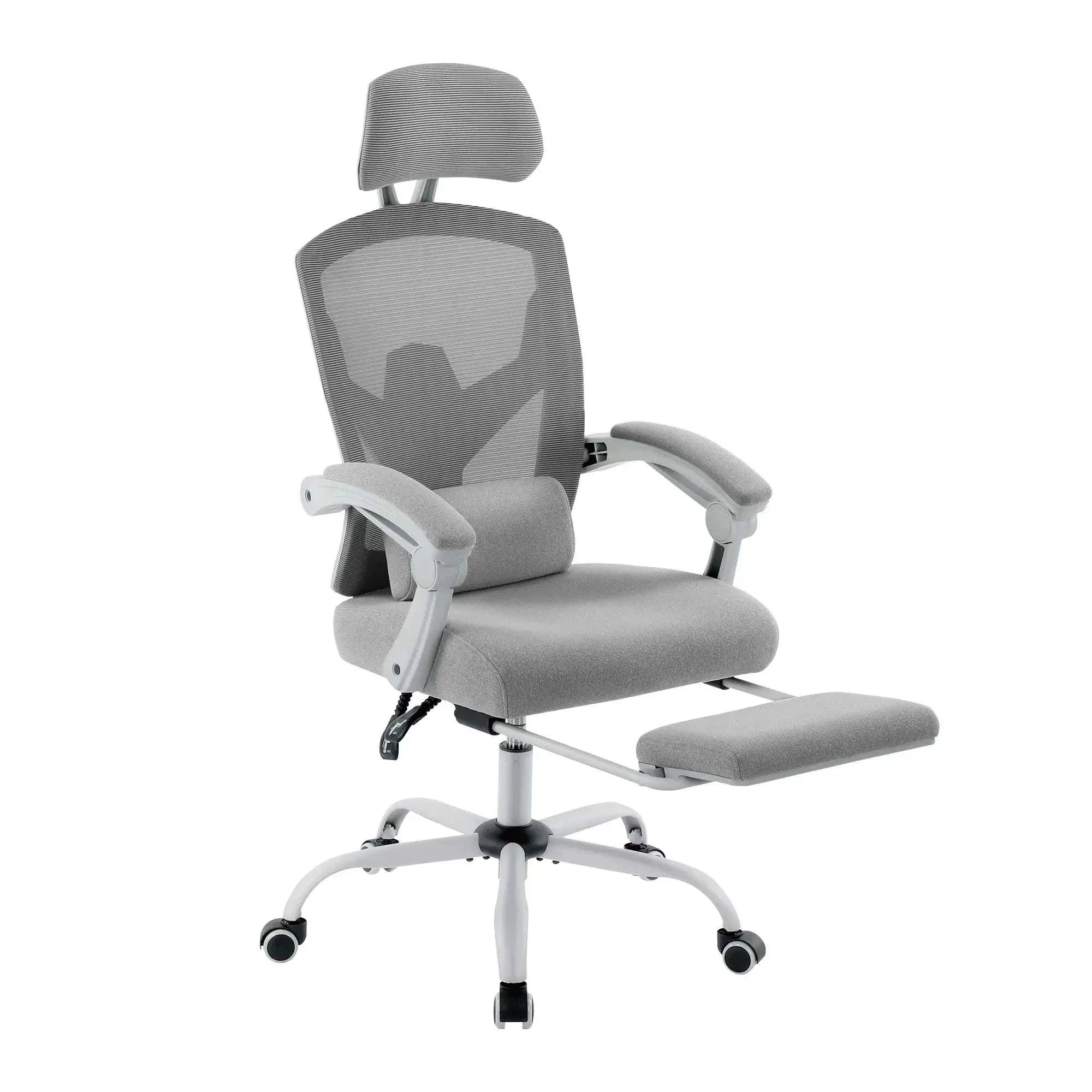 Ergonomic Reclining Mesh Office Chair with Footrest & Lumbar Support - Image 14