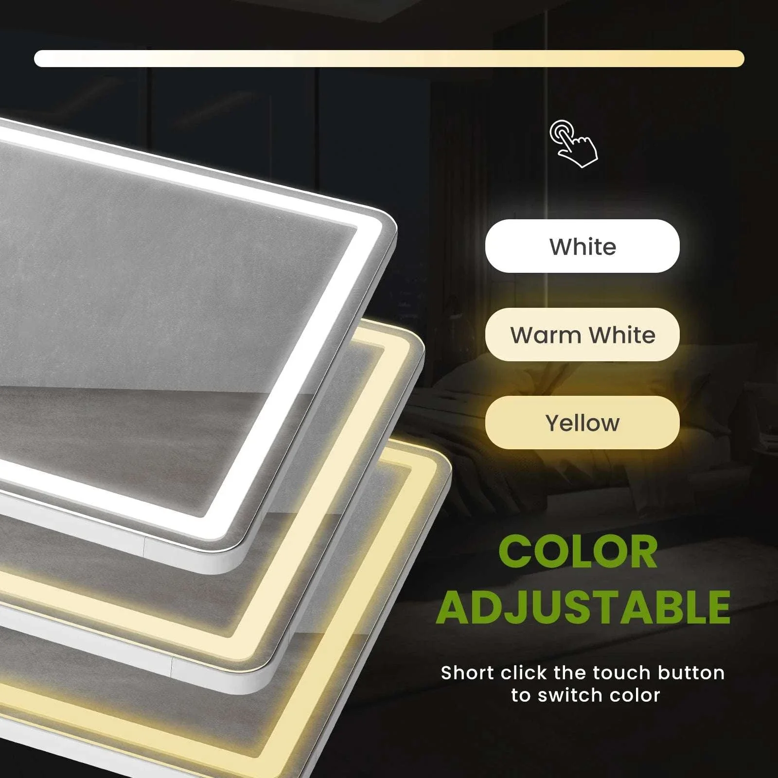64" x 21" Full Length Floor Mirror with Aluminum Frame - Image 6