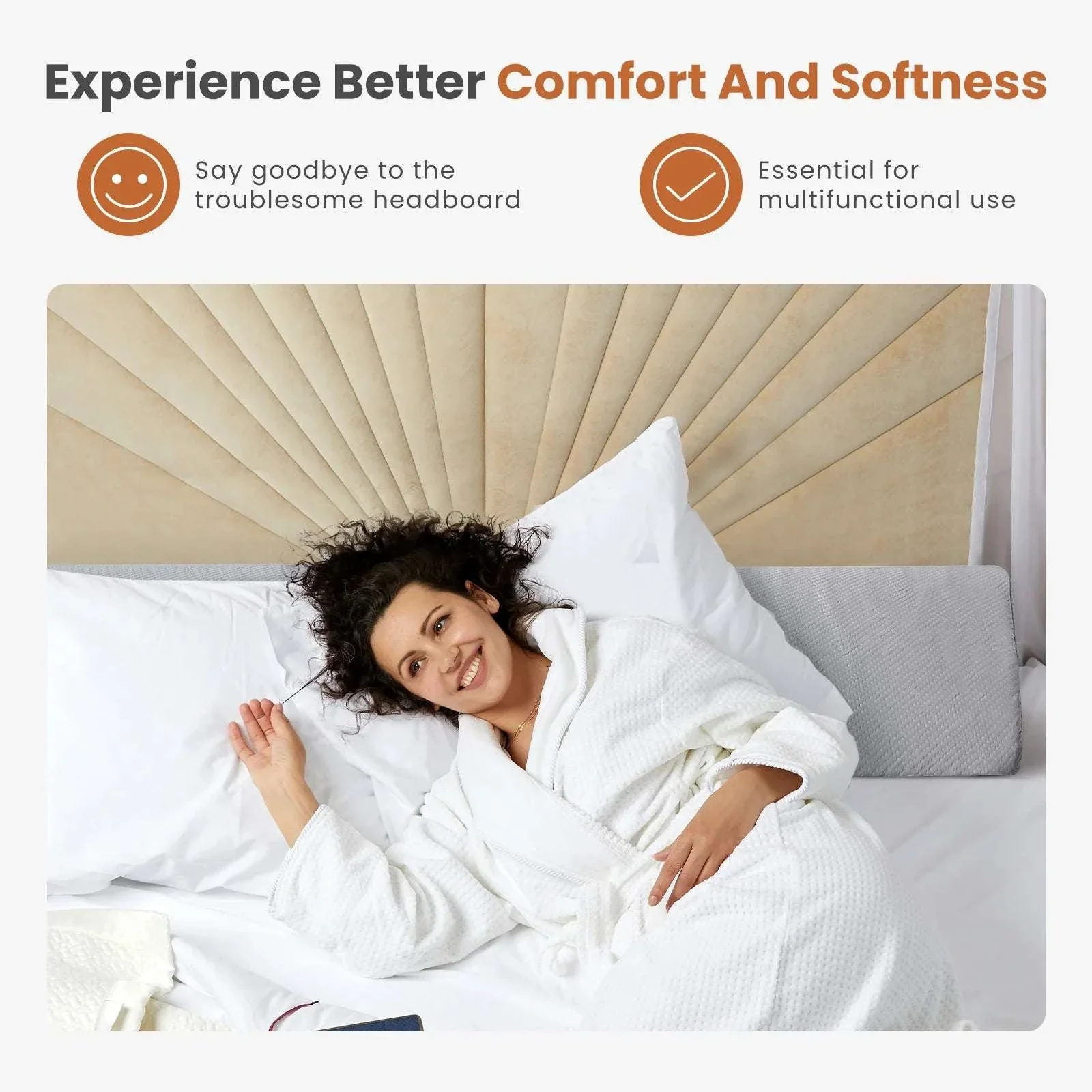 Ergonomic Memory Foam Neck Pillow with Cooling Cover & Dual Height - Image 3