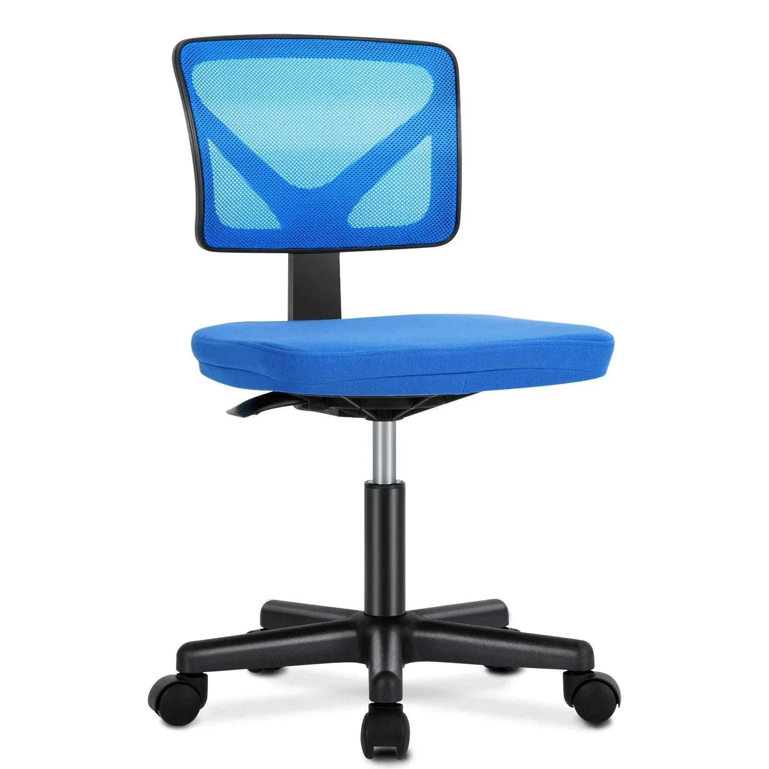 Mesh Armless Office Chair with Lumbar Support & Adjustable Height - Image 12