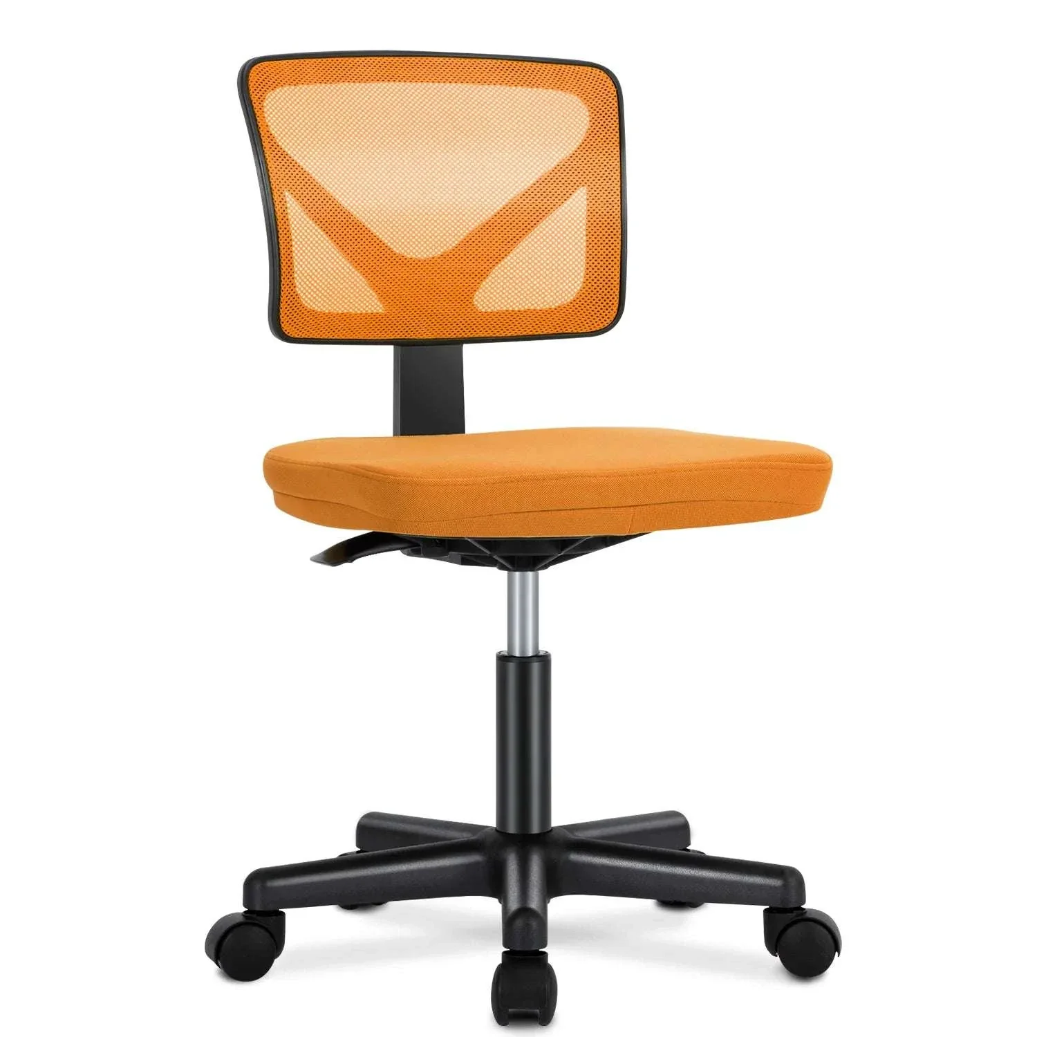 Mesh Armless Office Chair with Lumbar Support & Adjustable Height - Image 13