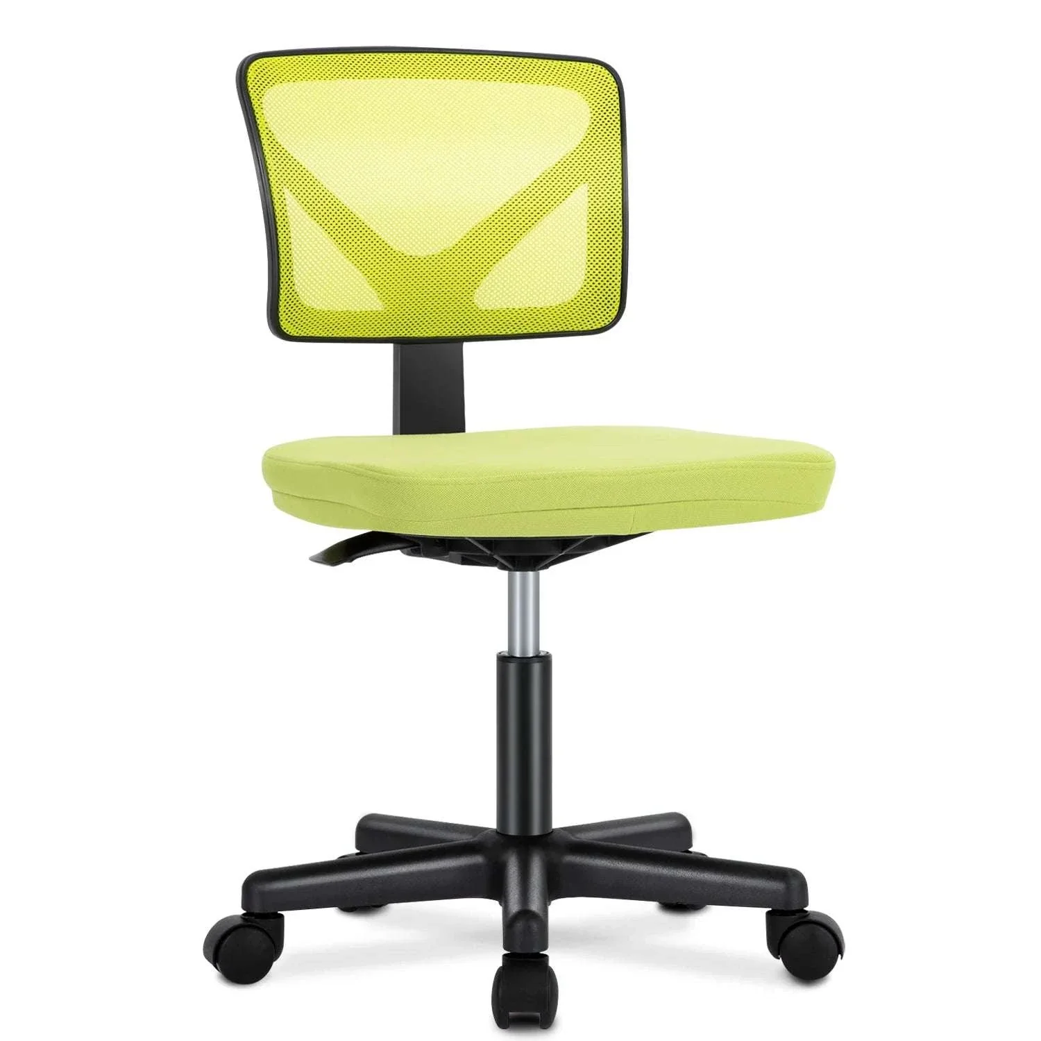 Mesh Armless Office Chair with Lumbar Support & Adjustable Height - Image 15