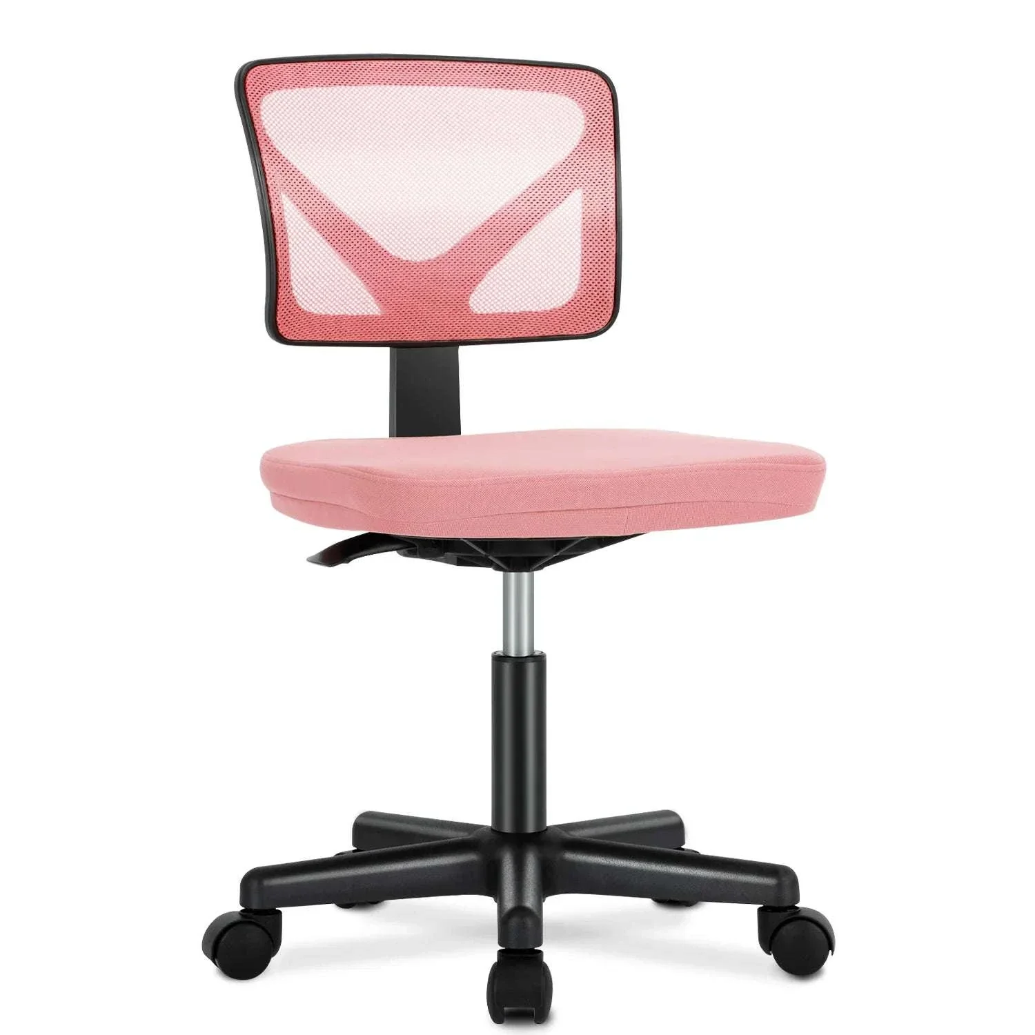 Mesh Armless Office Chair with Lumbar Support & Adjustable Height - Image 17