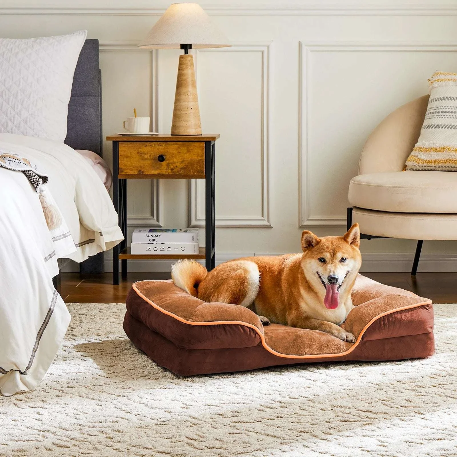Orthopedic Memory Foam Dog Bed with Washable Cover & Non-Slip Base - Image 13