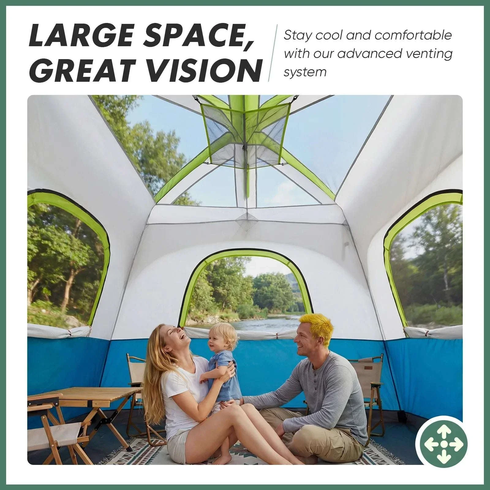 6 Person Camping Tent Waterproof Instant Setup Family Dome Shelter - Image 4