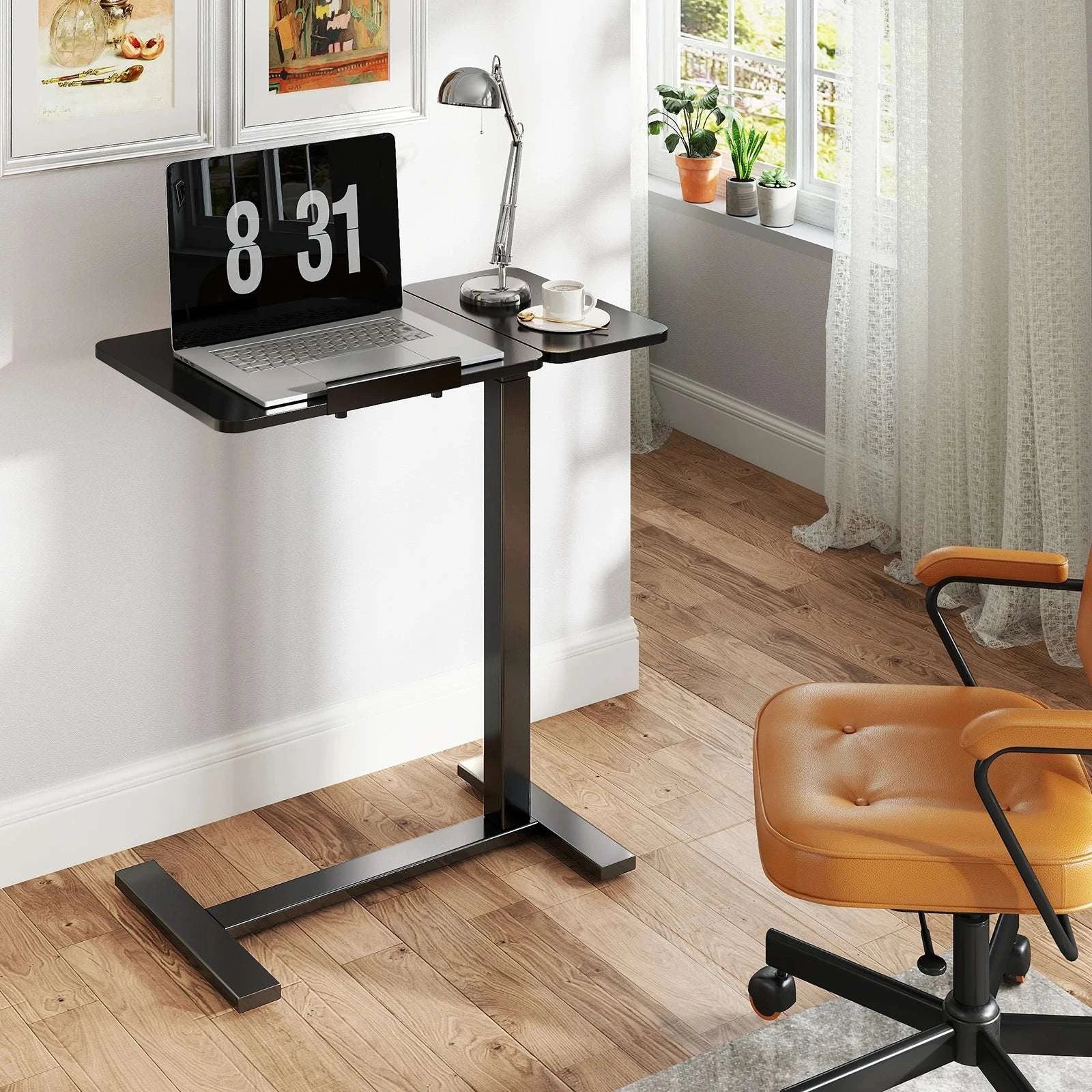 Adjustable Overbed Table with Tilt Top for Bedside Work and Meals - Image 4