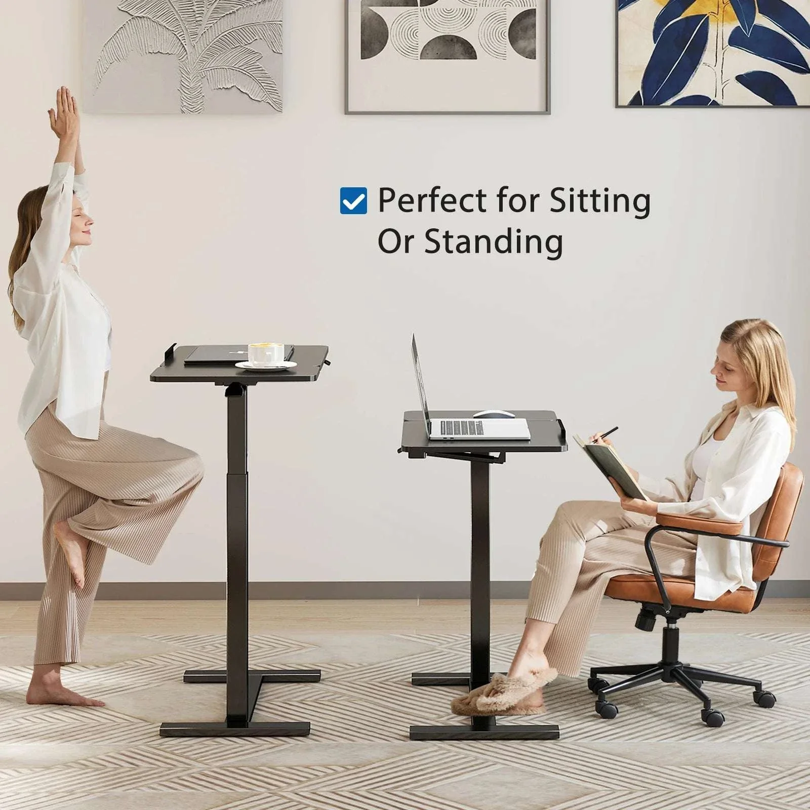 Adjustable Overbed Table with Tilt Top for Bedside Work and Meals - Image 7
