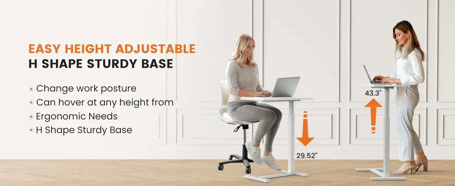 Adjustable Overbed Table with Height Control for Bed & Sofa Use - Image 10
