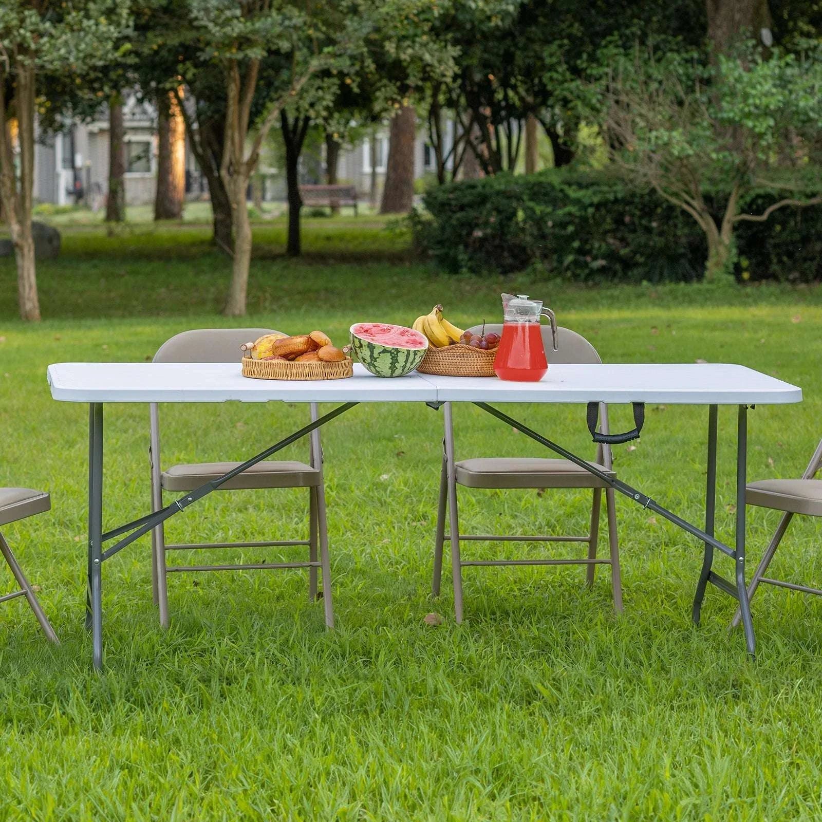Foldable Outdoor Table with Carry Handle & Safety Lock - Image 2