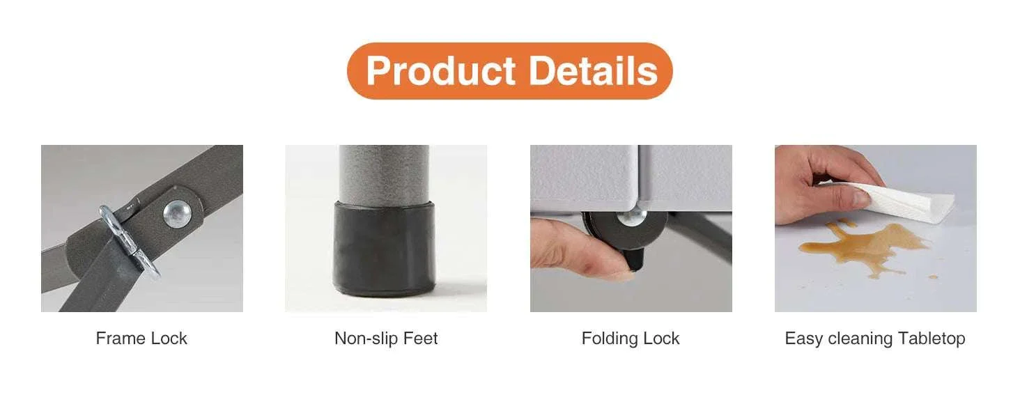 Foldable Outdoor Table with Carry Handle & Safety Lock - Image 8