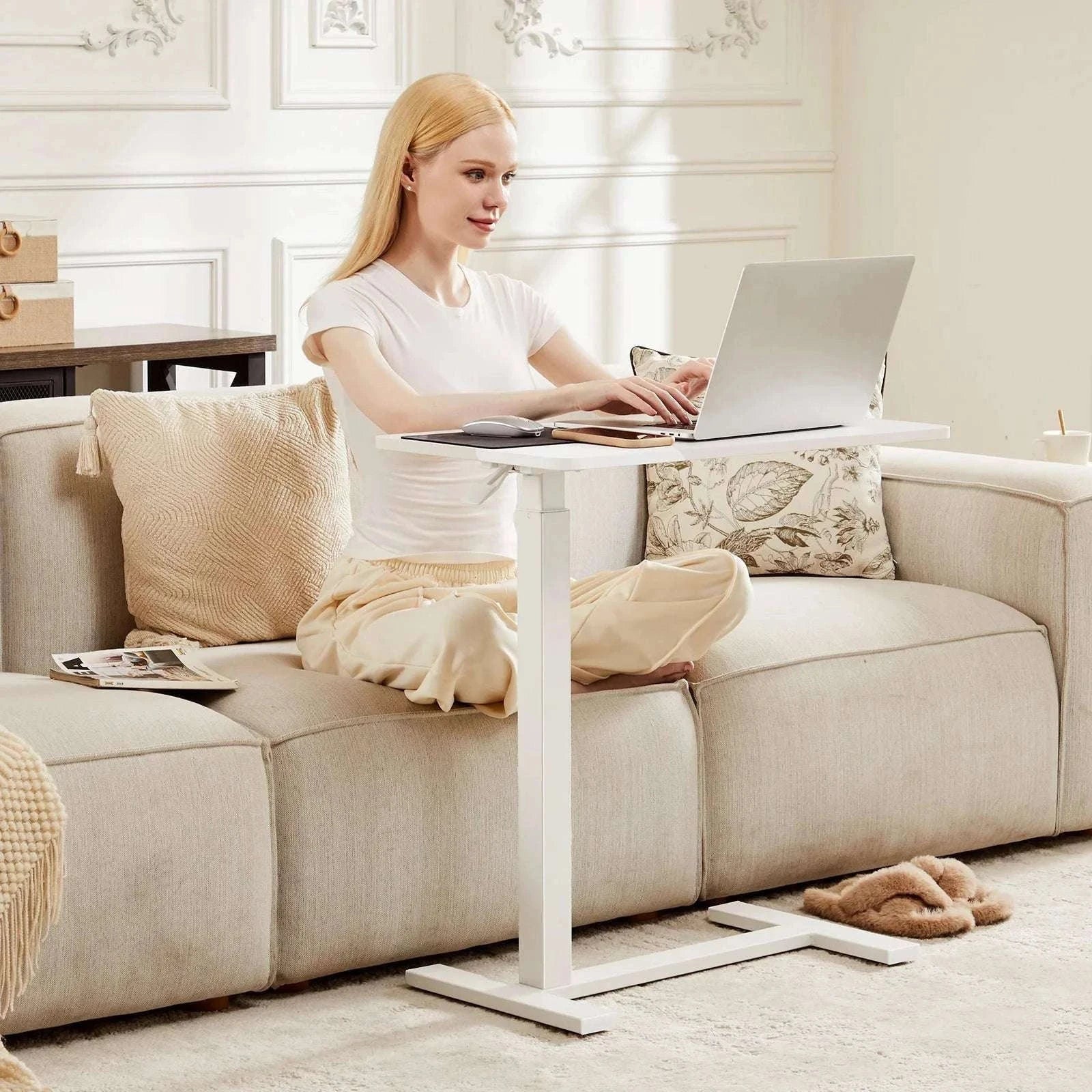 Adjustable Overbed Table for Laptop, Sofa & Bedside Use - Image 9