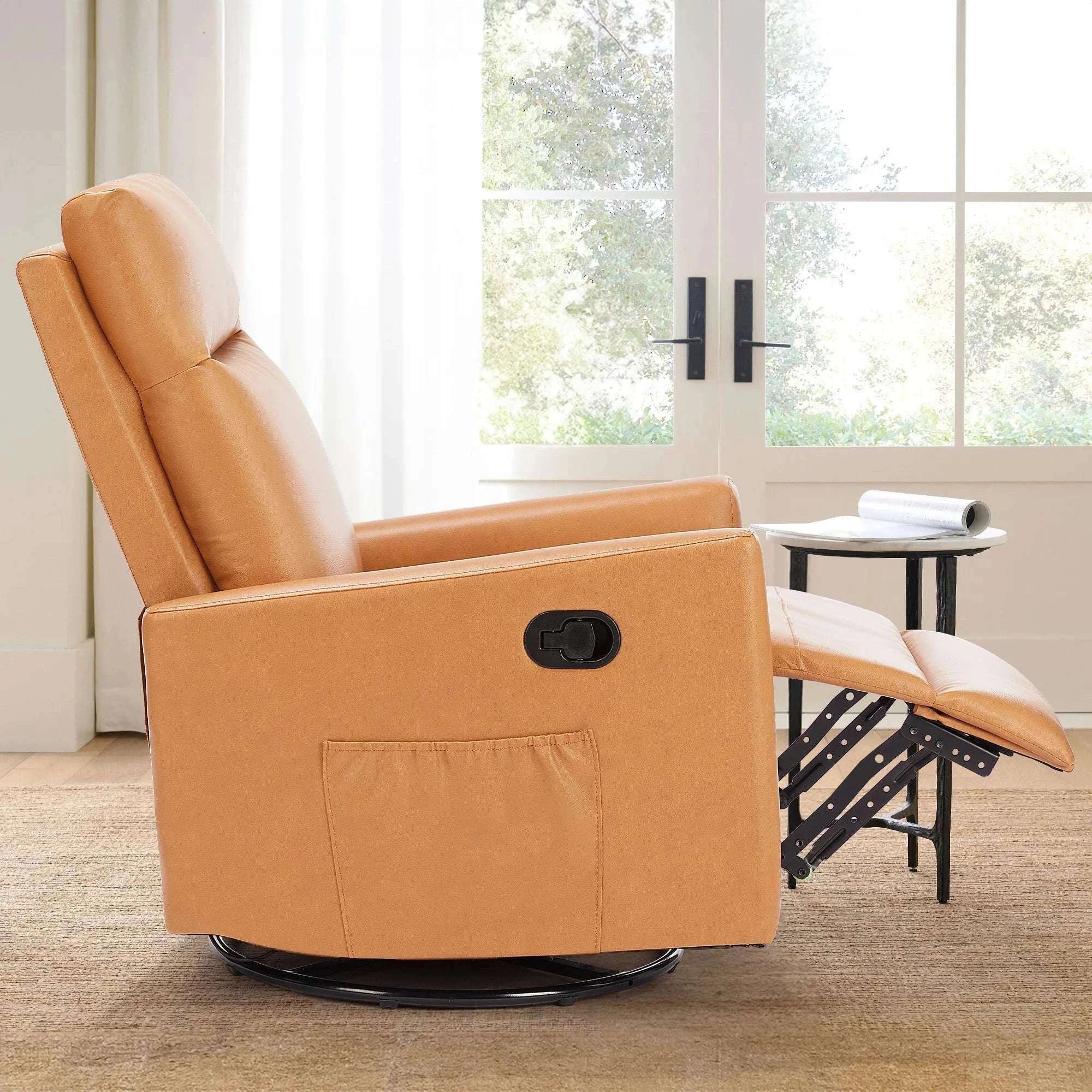 Swivel Rocker Recliner Chair with Large Footrest and Deep Seat - Image 3