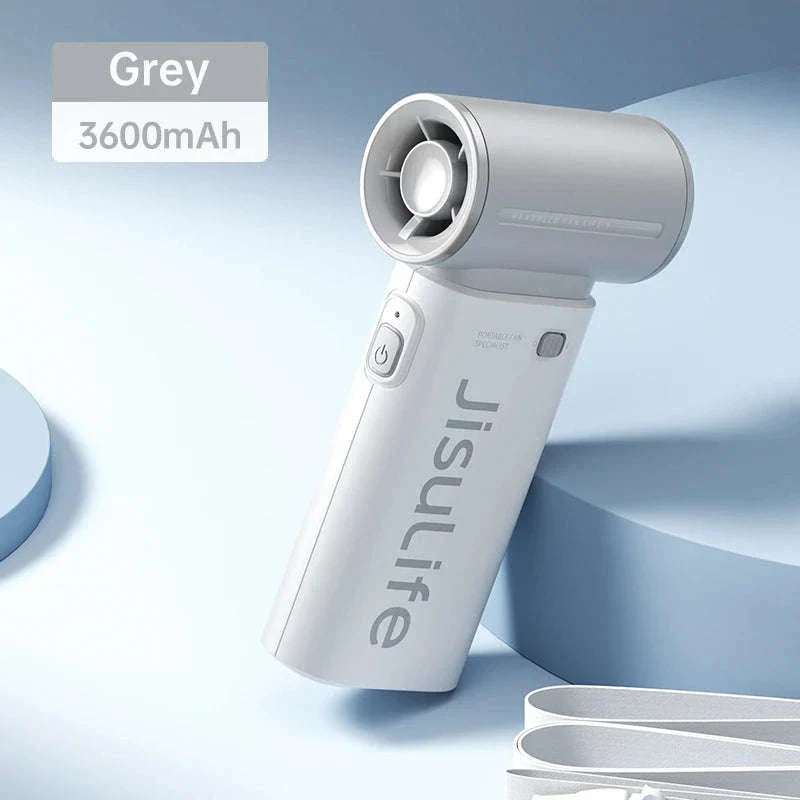 JISULIFE Handheld Turbo Fan 5 Speeds, 5000mAh Rechargeable - Image 25
