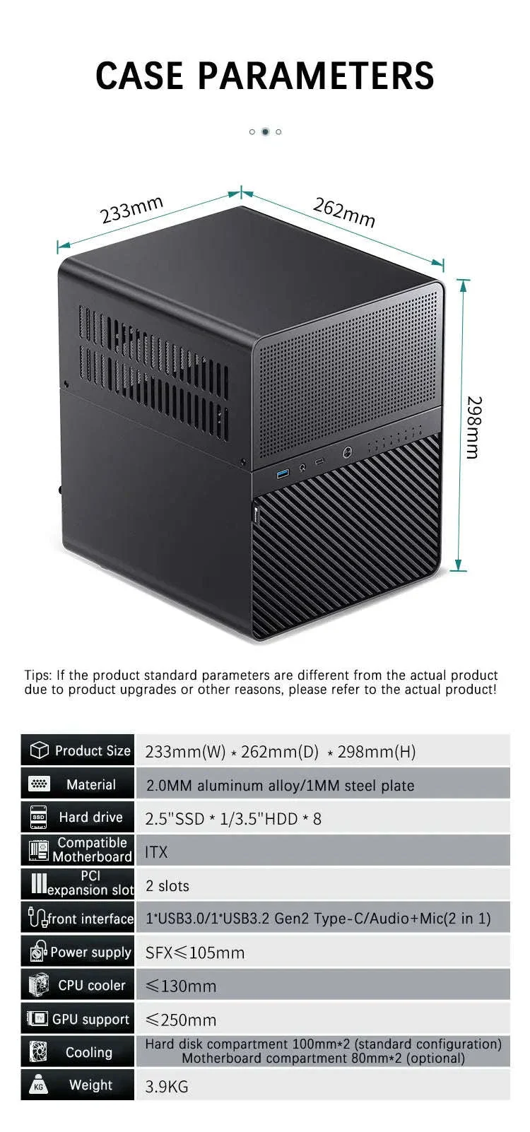 Mini NAS ITX Case with 8 Hot-Swap Bays and Dual Fans - Image 24