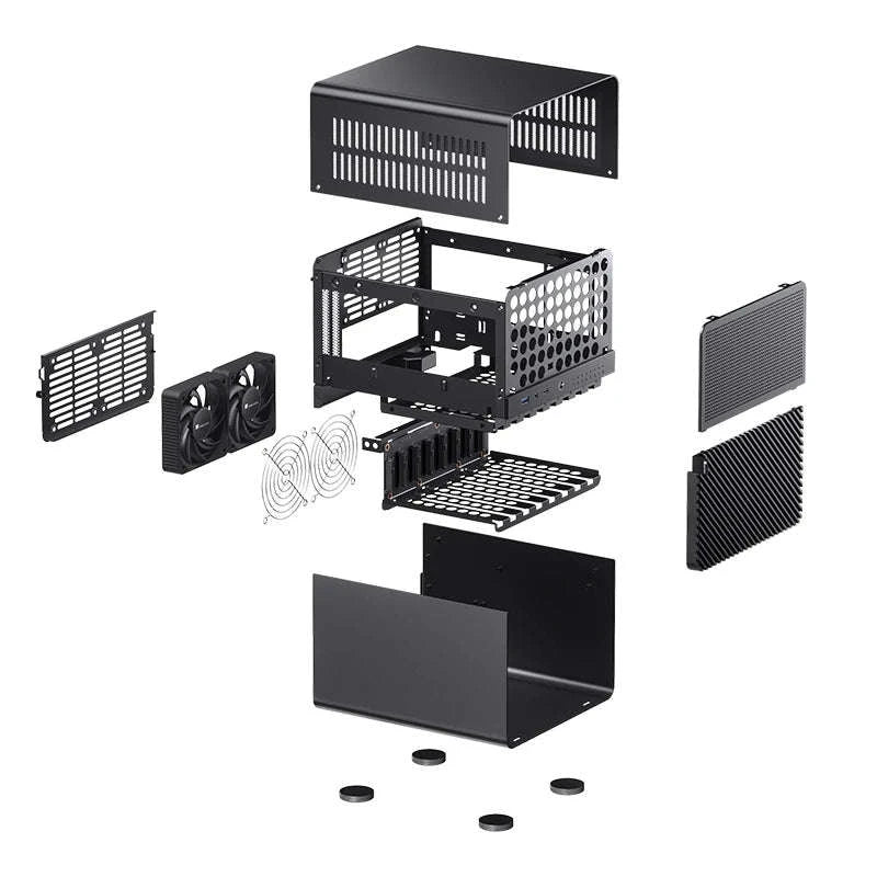 Mini NAS ITX Case with 8 Hot-Swap Bays and Dual Fans - Image 5