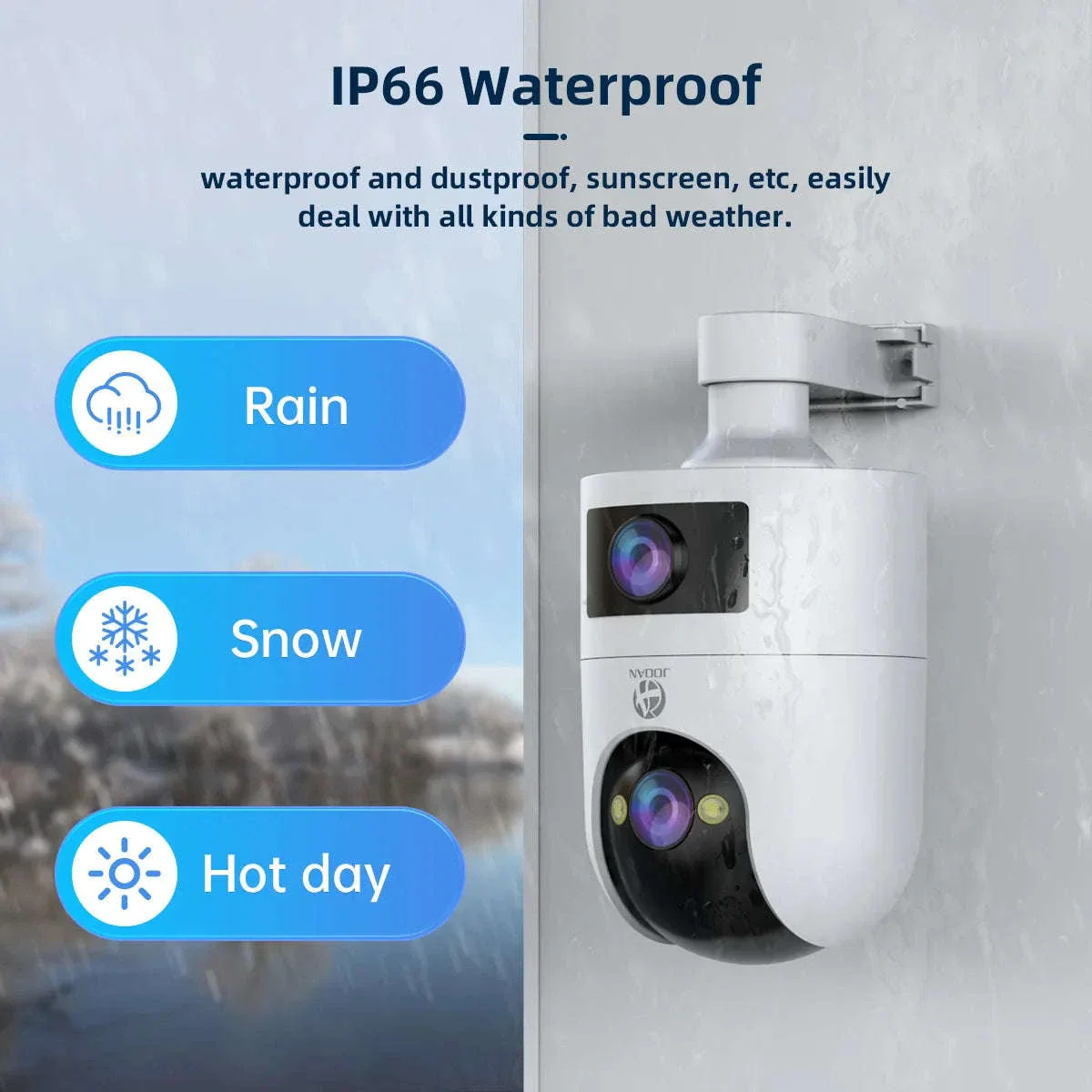 Dual Lens PTZ WiFi Security Camera with Auto Tracking & Audio - Image 6
