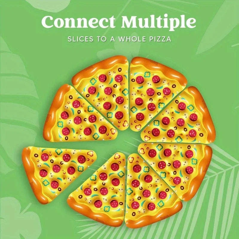 Giant Inflatable Pizza Slice Pool Float with Cup Holders - Image 2