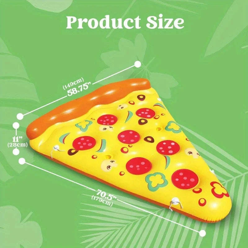 Giant Inflatable Pizza Slice Pool Float with Cup Holders - Image 4