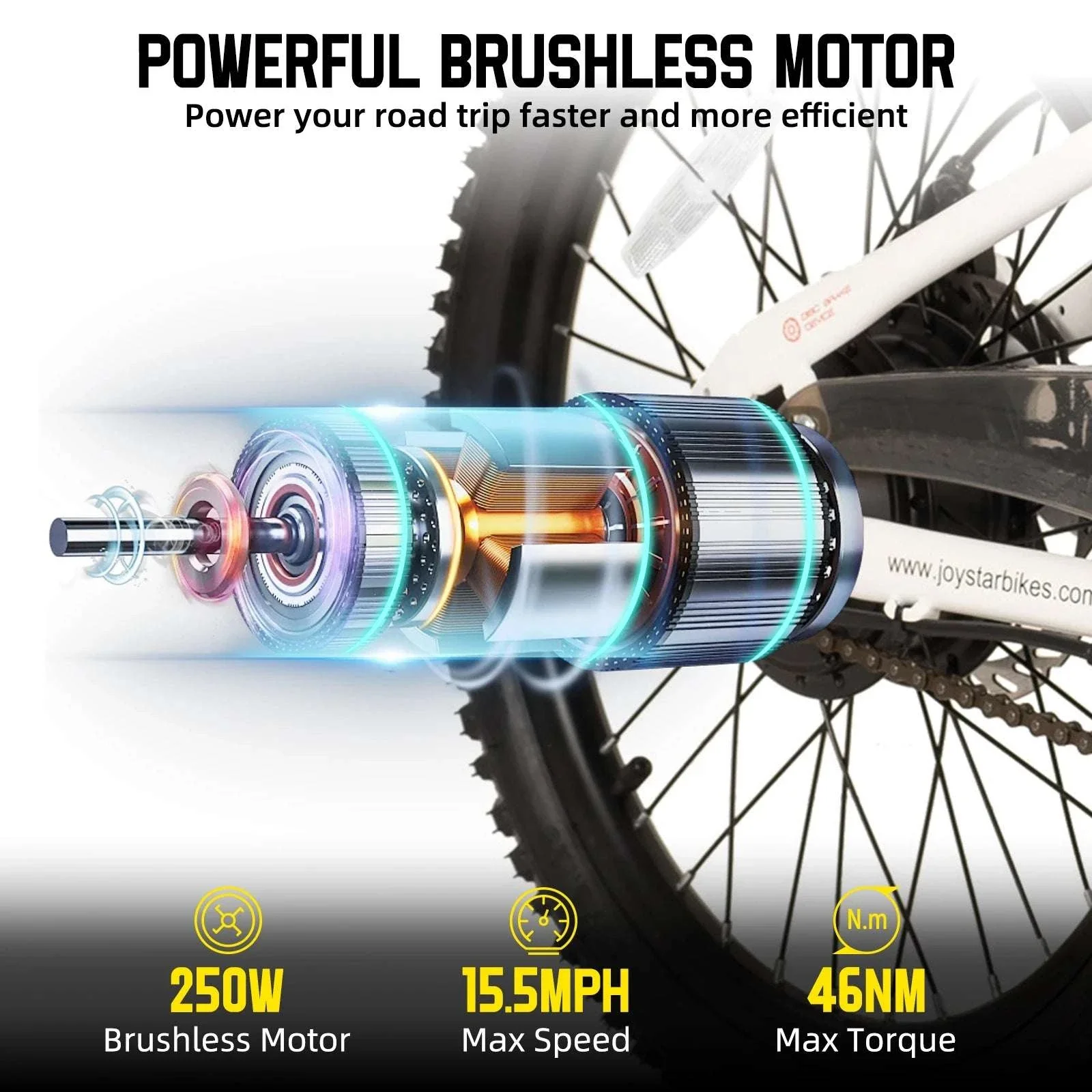 Kids Electric Bike 250W 15MPH 20" E-Bike for Ages 7+ - Image 3