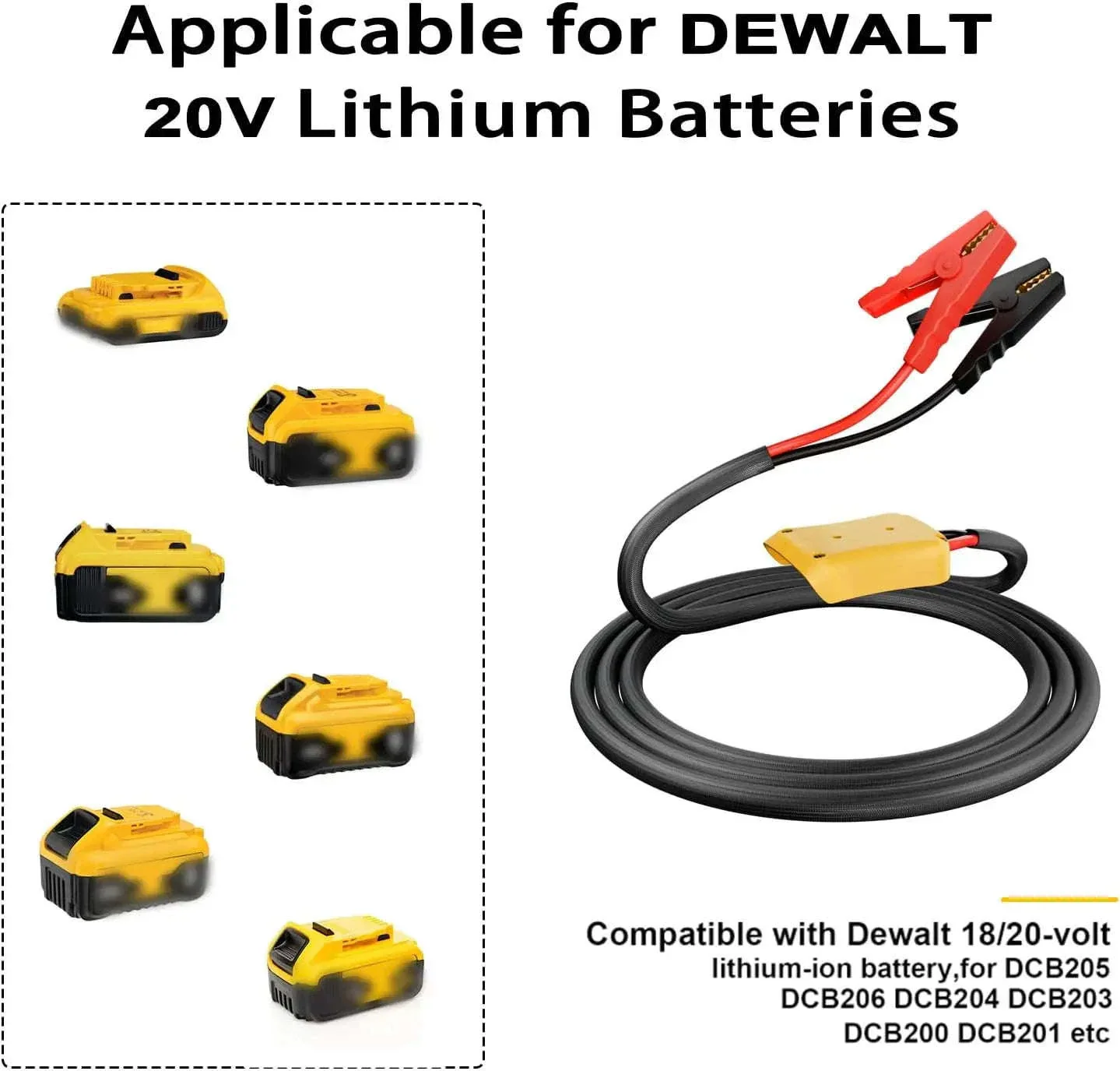 Dewalt 20V Battery Jumper Cables Adapter for 12V Vehicles - Image 5