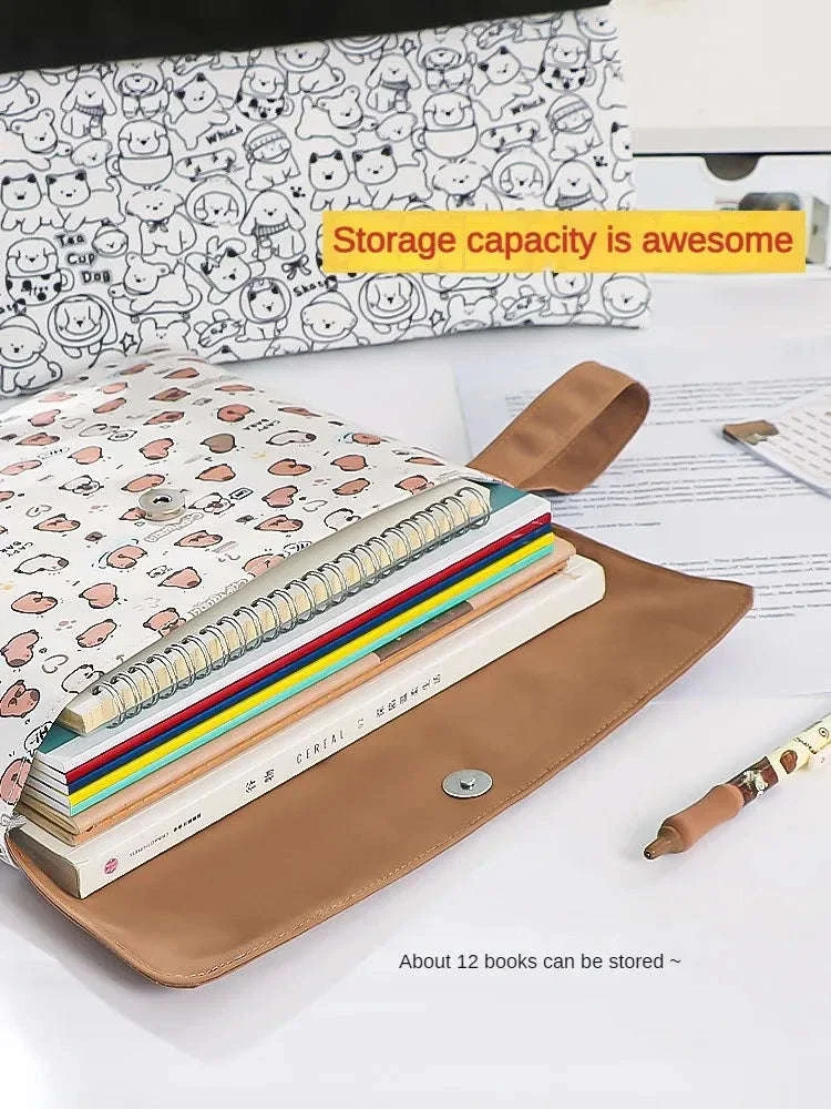 Double-Layer File Bag Large Capacity Stationery Organizer - Image 13