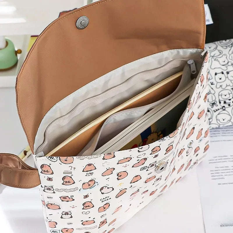 Double-Layer File Bag Large Capacity Stationery Organizer - Image 3