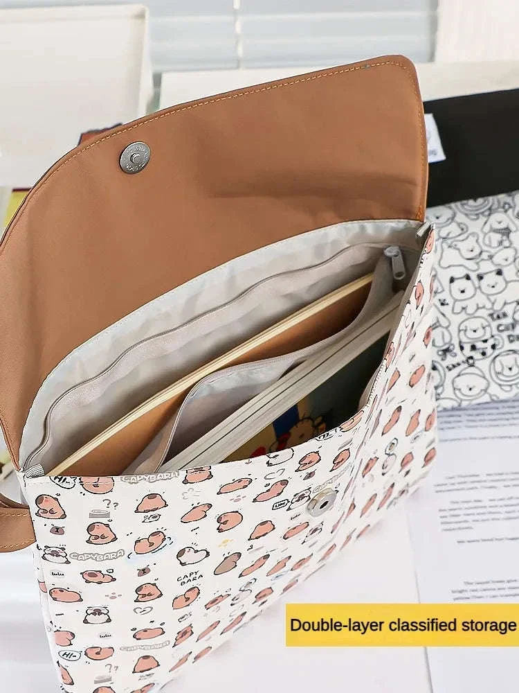 Double-Layer File Bag Large Capacity Stationery Organizer - Image 9