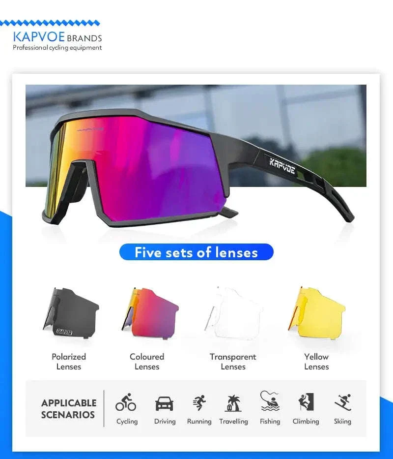 Polarized Cycling Glasses for MTB, Road Ride, and Outdoor Use - Image 9