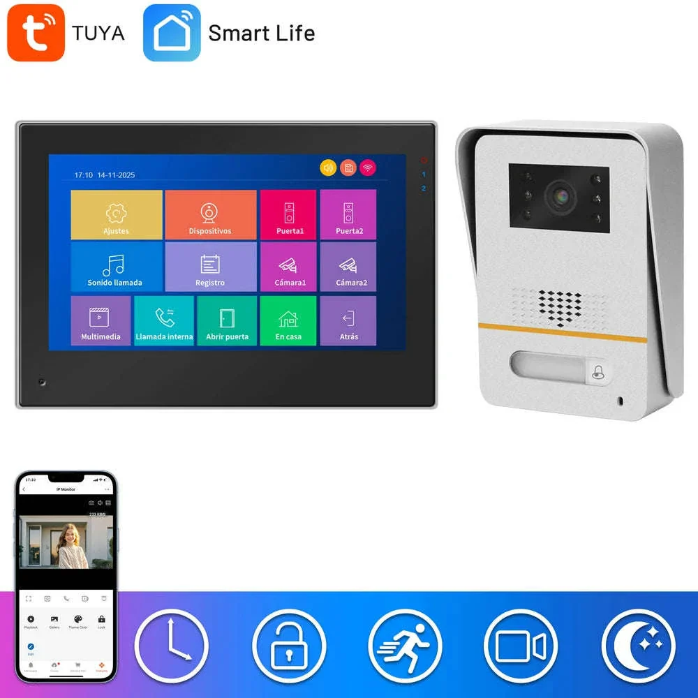 1080P Video Doorbell Intercom with 7-Inch Touch Screen - Image 2