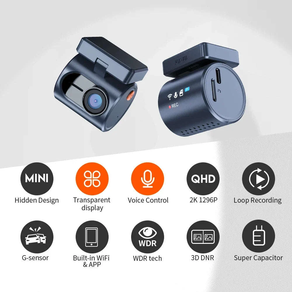 KAWA MINI 3 Pro 2K Dash Cam with WiFi, Voice Control - Image 3
