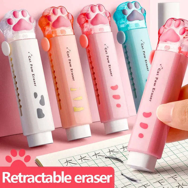 Kawaii Retractable Cat Eraser for Clean, Precise Corrections