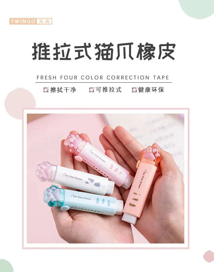 Kawaii Retractable Cat Eraser for Clean, Precise Corrections - Image 8