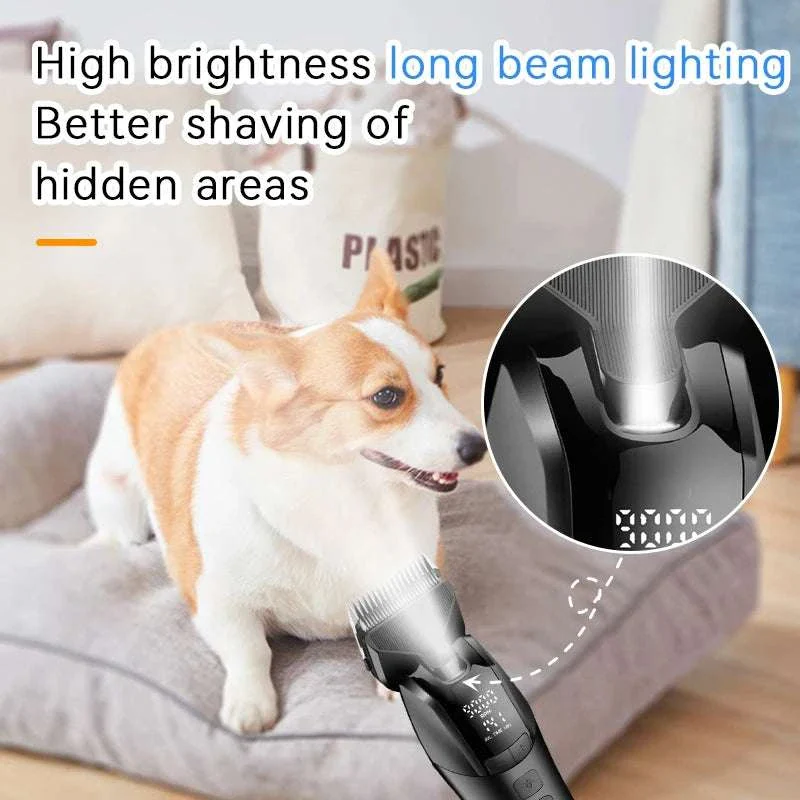 Rechargeable Pet Grooming Clipper with Quiet Motor & LCD Display - Image 2