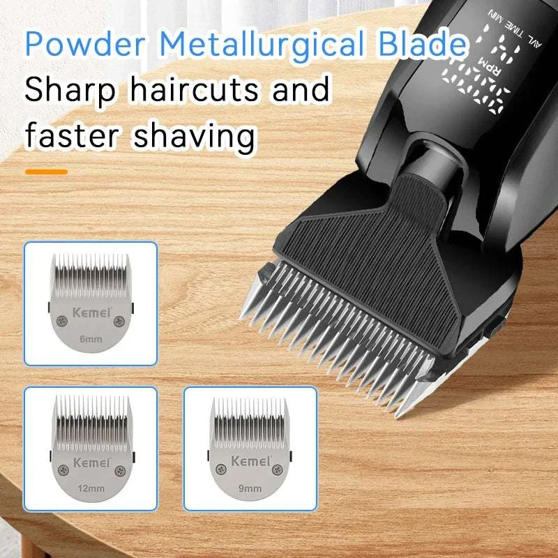 Rechargeable Pet Grooming Clipper with Quiet Motor & LCD Display - Image 3